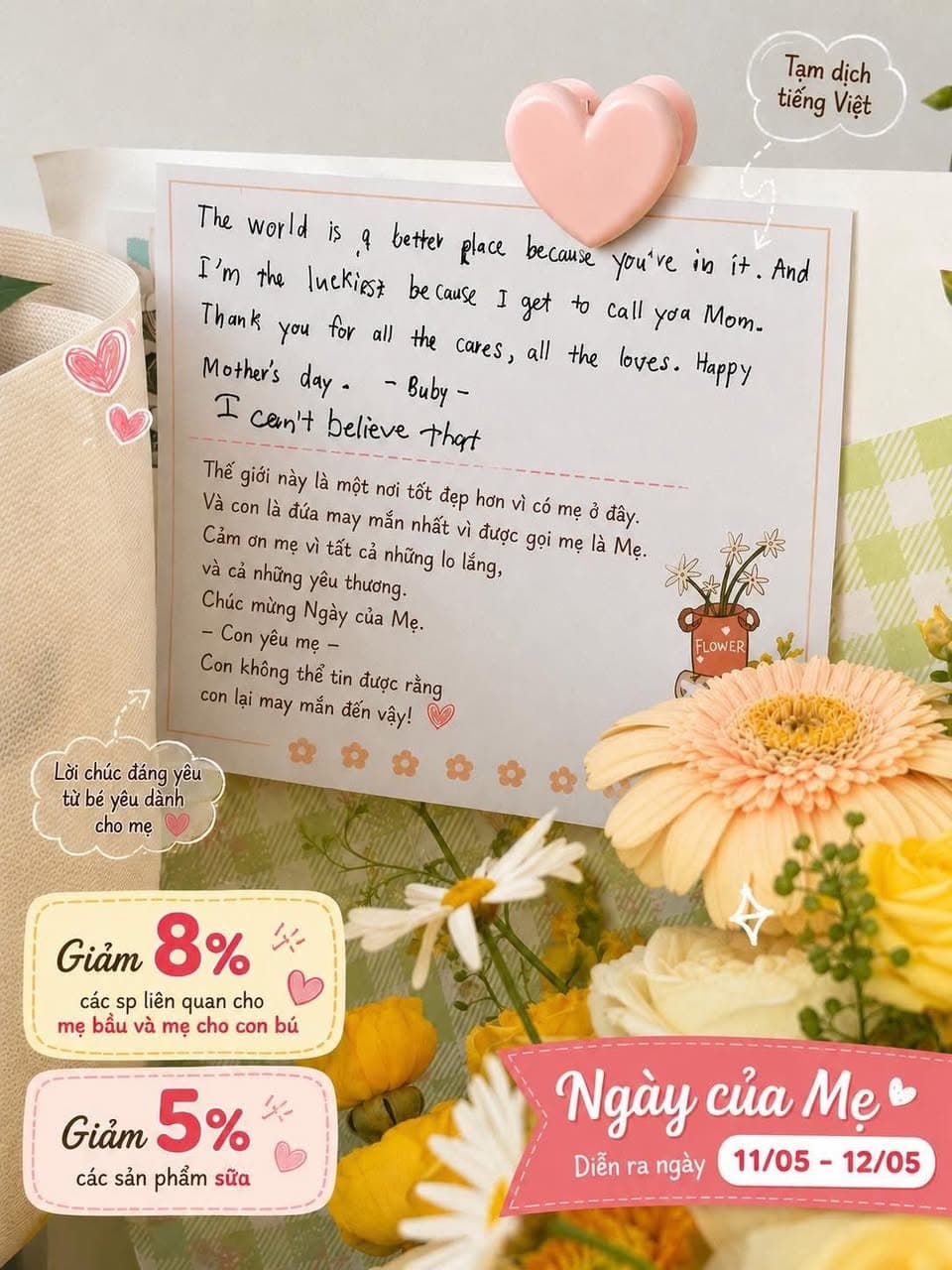 Ưu đãi 8% cho sản phẩm mẹ bầu/mẹ cho con bú, 5% cho sữa tại BabyMall & Care Masteri Centre Point. Hàng chính hãng, tư vấn tận tình. - 1/2