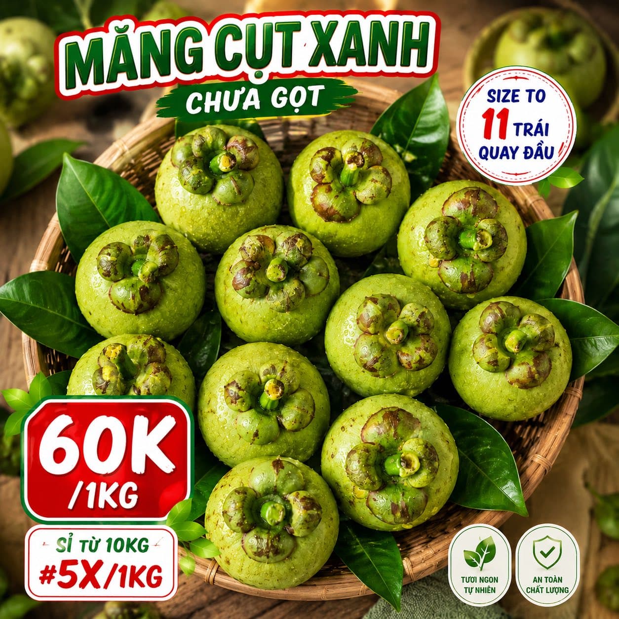 Bán măng cụt xanh, chín và combo gỏi gà măng cụt, giao hàng tại Bình Thạnh. Nhận sỉ cho quán, nhà hàng. Đặt trước 2 tiếng để chuẩn bị. - 2/5