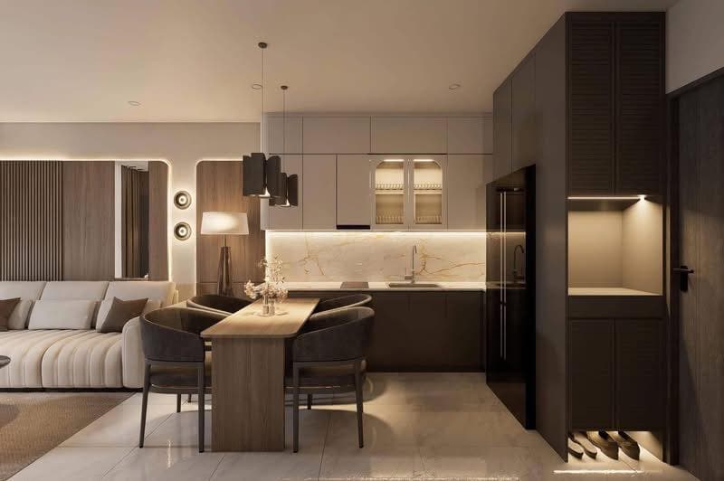 Dịch vụ thiết kế và thi công nội thất căn hộ 1PN+ tại VinHomes Grand Park, tư vấn miễn phí, có nhà mẫu tham quan, xưởng sản xuất trực tiếp, hoàn thiện nhanh. - 5/5