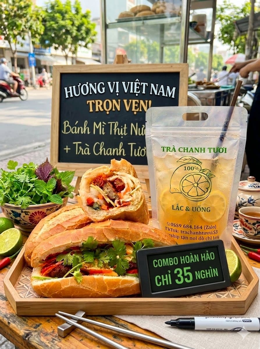 Combo ưu đãi bữa sáng chất lượng như nhà làm chỉ 35 xu, trà chanh giá 10k/túi khi mua từ 3 túi. Đặt ngay để thưởng thức! - 1/2