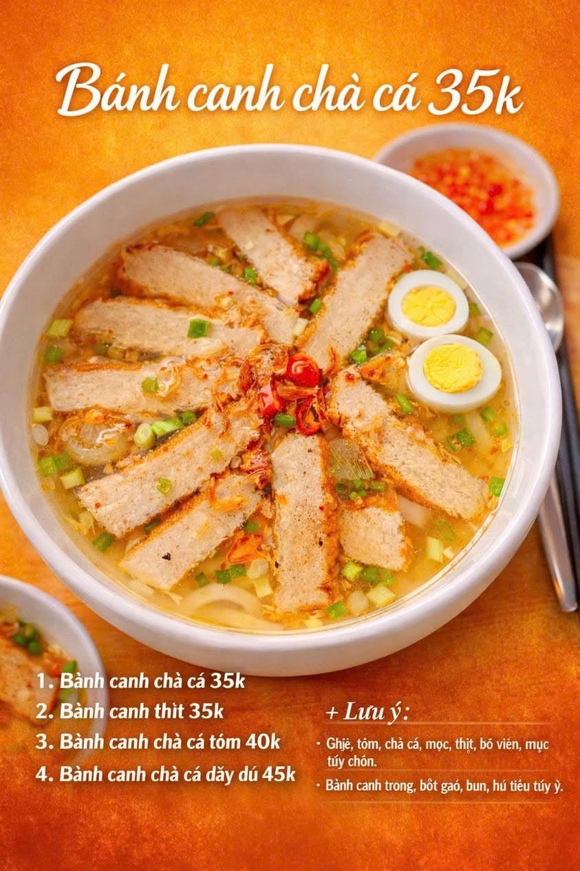 Bánh Canh Nhi bán bánh canh, hủ tiếu, bún nước tương, bánh mì chả cá, ăn vặt và nước uống. Giao miễn phí cư dân Vin từ 35K. Liên hệ: 0378.169.931. - 1/5