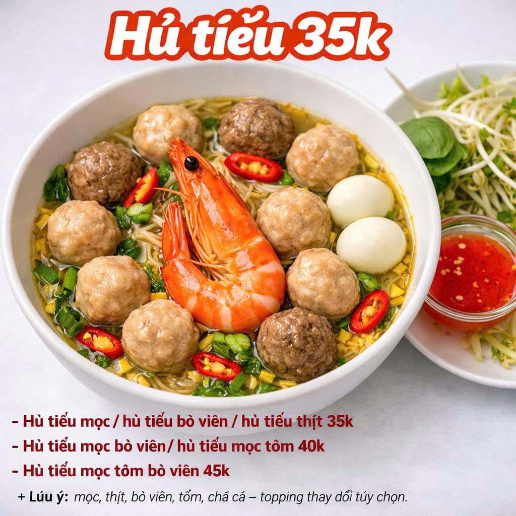 Bánh Canh Nhi bán bánh canh, hủ tiếu, bún nước tương, bánh mì chả cá, ăn vặt và nước uống. Giao miễn phí cư dân Vin từ 35K. Liên hệ: 0378.169.931. - 3/5