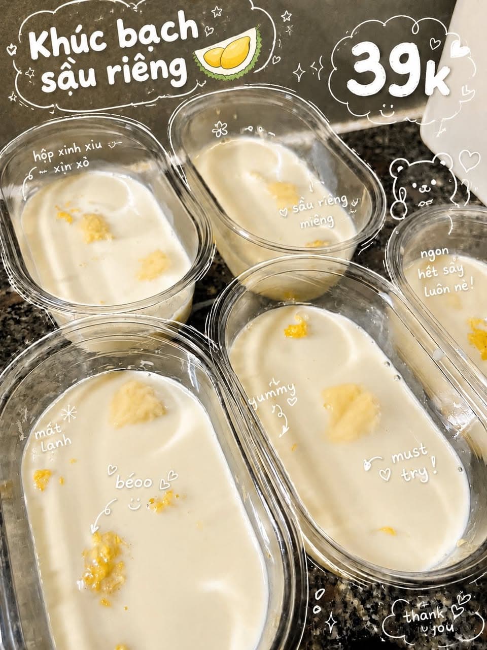 Bán khúc bạch sầu riêng, bơ già dừa non, sữa dừa sương sáo, dừa tươi. Giá từ 39k/hộp. Free ship Vinhomes, hỗ trợ ship trên 3km. Đặt hàng: 0376551830 - 0899490559. - 2/5