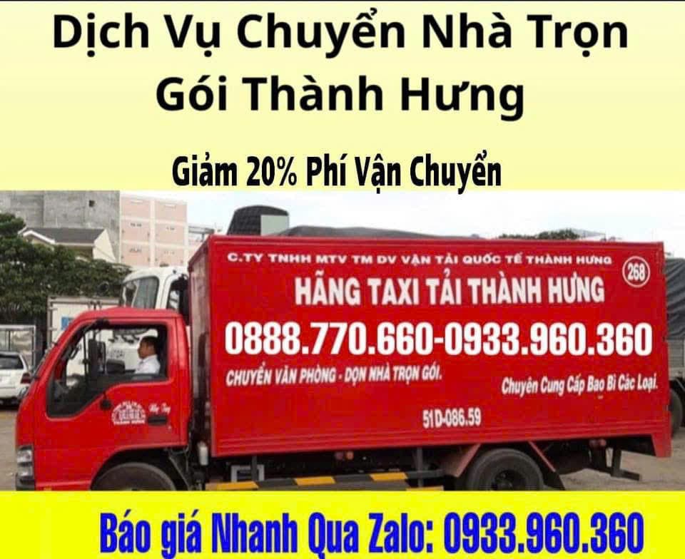 Dịch vụ chuyển nhà, phòng trọ, văn phòng trọn gói Thành Hưng tại Hà Nội & TP.HCM. Hỗ trợ tháo lắp, đóng gói, vận chuyển an toàn, giá ưu đãi. - 1/1