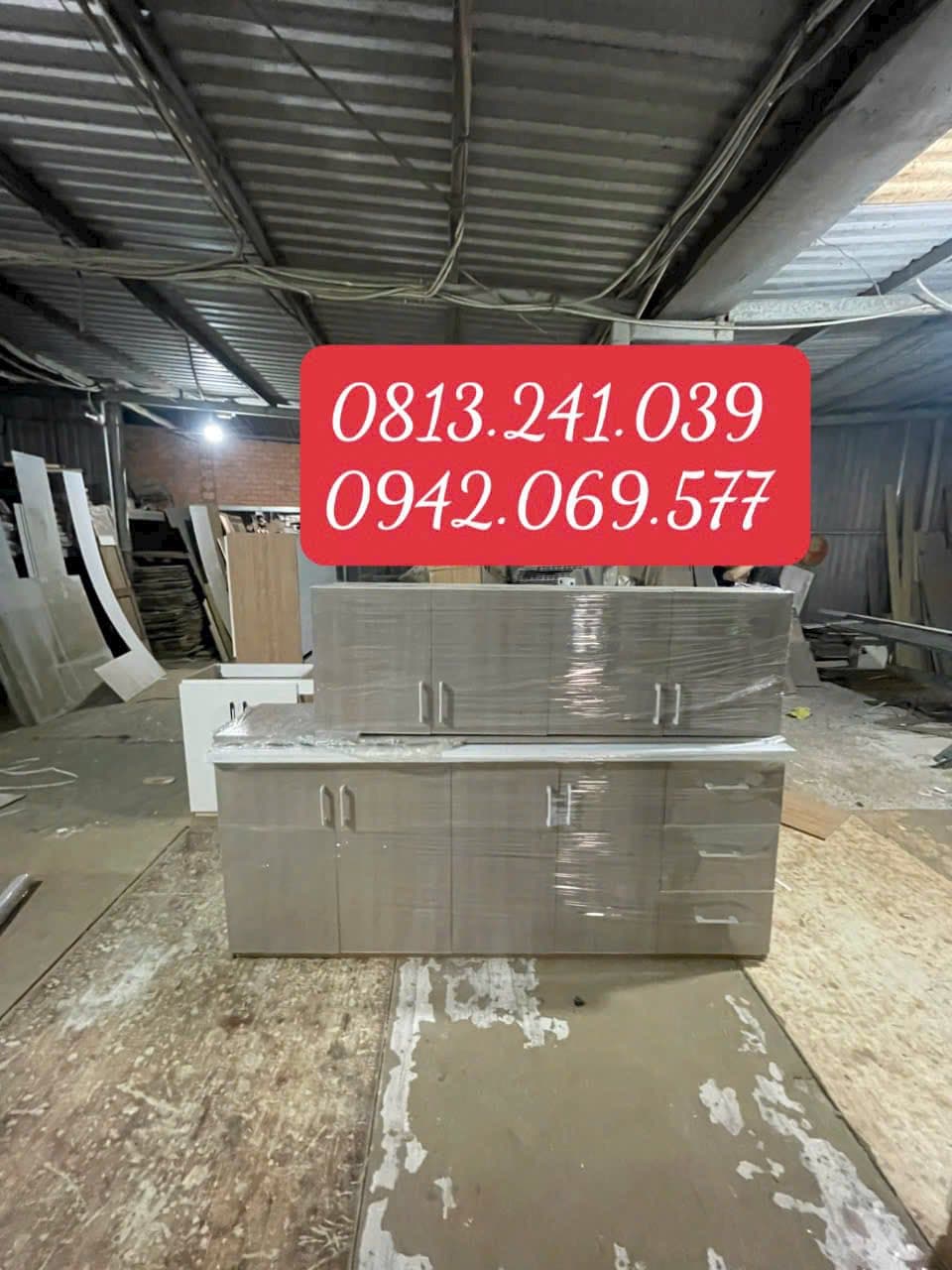 Xưởng Hưng Phát cung cấp tủ bếp nhựa Vincoplast, nhựa Đài Loan, gỗ MDF, lắp ráp, vận chuyển và bảo hành tận nơi. Nhận công trình lớn nhỏ tại TpHCM, Đồng Nai, Tây Ninh. - 4/5