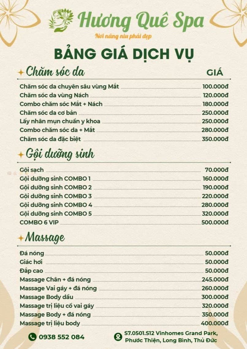 Hương Quê Spa cung cấp liệu trình gội đầu dưỡng sinh giúp giảm căng thẳng, thư giãn vùng đầu, cổ, vai gáy và tái tạo năng lượng. - 3/3