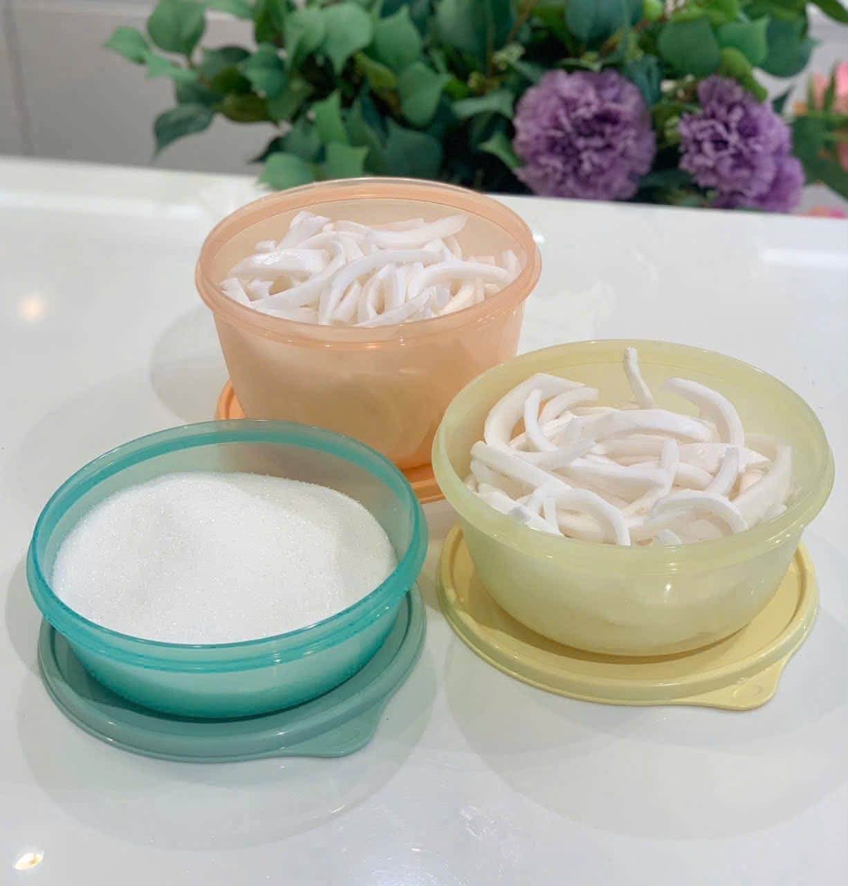 Bộ 3 tô Modular Tupperware chính hãng, dùng bảo quản thực phẩm, rau củ, món ăn đã sơ chế. Nắp kín khí, tiết kiệm diện tích bếp, chất lượng đảm bảo. - 3/5
