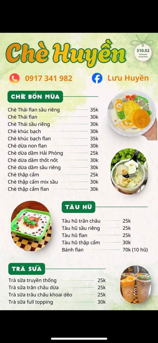 Chè Huyền S1092 bán chè, nhận ship từ 2 ly. Liên hệ Zalo 0917341982 để đặt hàng. Phù hợp cho cư dân muốn thưởng thức chè ngọt. - 1/5