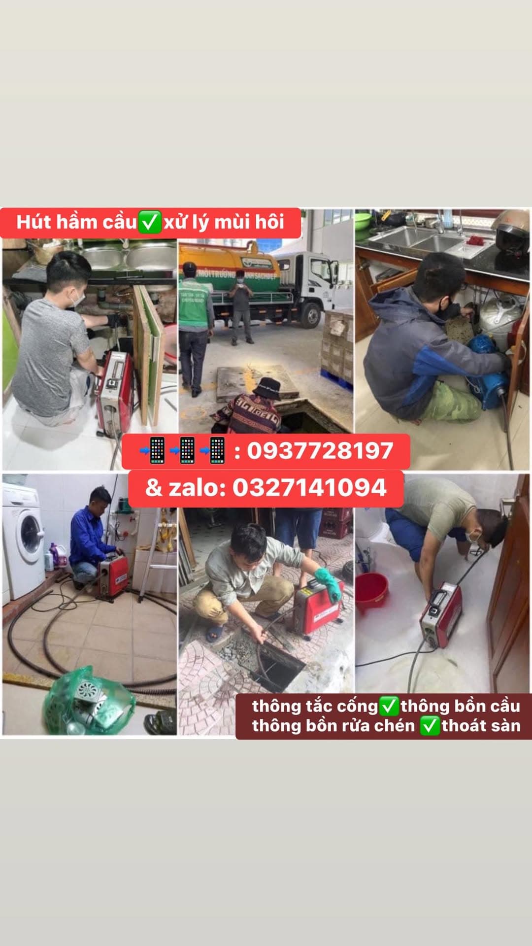 Dịch vụ thông cống, hút hầm cầu, xử lý mùi hôi, bảo dưỡng vệ sinh ống nước tại Vinhomes Grand Park. Gọi 0937728197. - 1/1