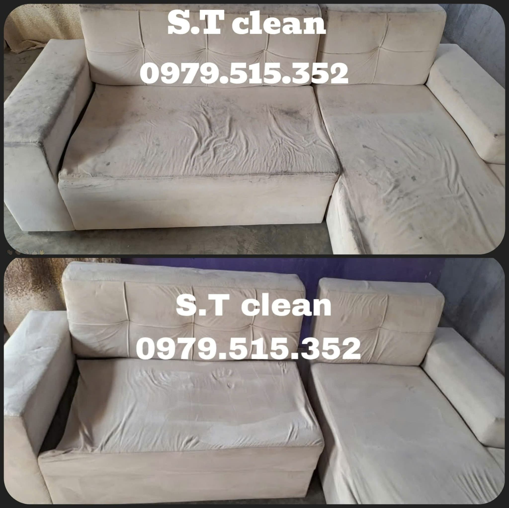 Dịch vụ S.T Clean chuyên giặt sofa, nệm, rèm, thảm tận nơi với dung dịch an toàn cho da, phù hợp gia đình có trẻ nhỏ, thú cưng. - 1/5