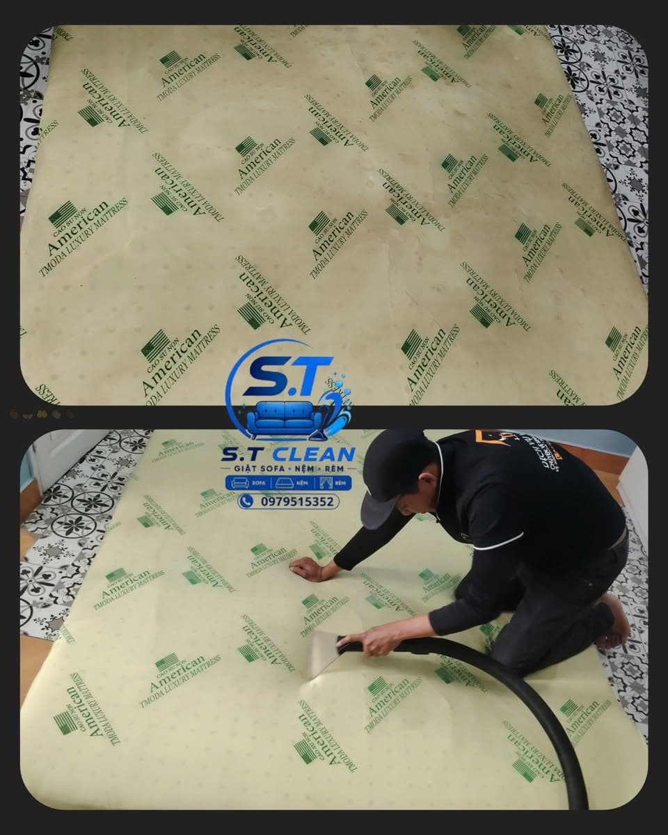 Dịch vụ S.T Clean chuyên giặt sofa, nệm, rèm, thảm tận nơi với dung dịch an toàn cho da, phù hợp gia đình có trẻ nhỏ, thú cưng. - 5/5