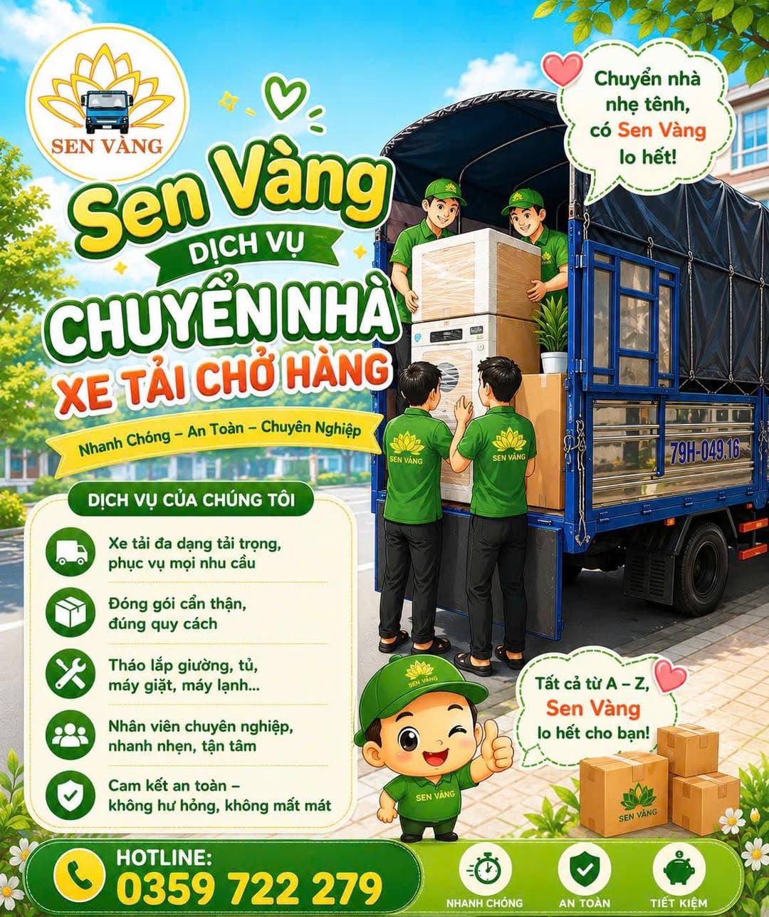Dịch vụ chuyển nhà, chuyển văn phòng, đóng gói, vận chuyển hàng hóa liên tỉnh, giá cả hợp lý, phục vụ 24/7 tại HCM và các tỉnh. - 1/1