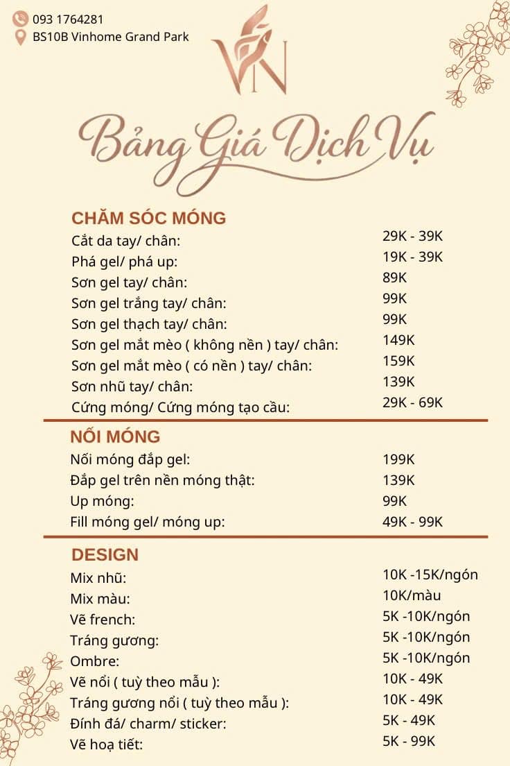 Vy Nail giới thiệu các tone màu móng nổi bật cho mùa hè, nhận đặt lịch làm móng và trải nghiệm dịch vụ chăm sóc móng. - 2/2