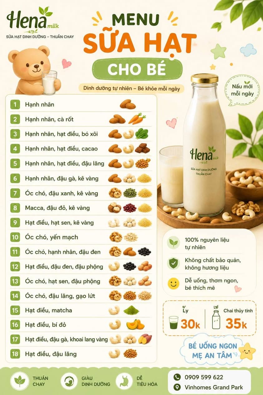 Bán sữa hạt dinh dưỡng với 5 vị lạnh có sẵn, giao nhanh tại Vinhomes, freeship mọi đơn hàng. Combo 3 chai 99k, ly giấy 30k, chai 35k. Đặt qua 0909599622. - 2/5