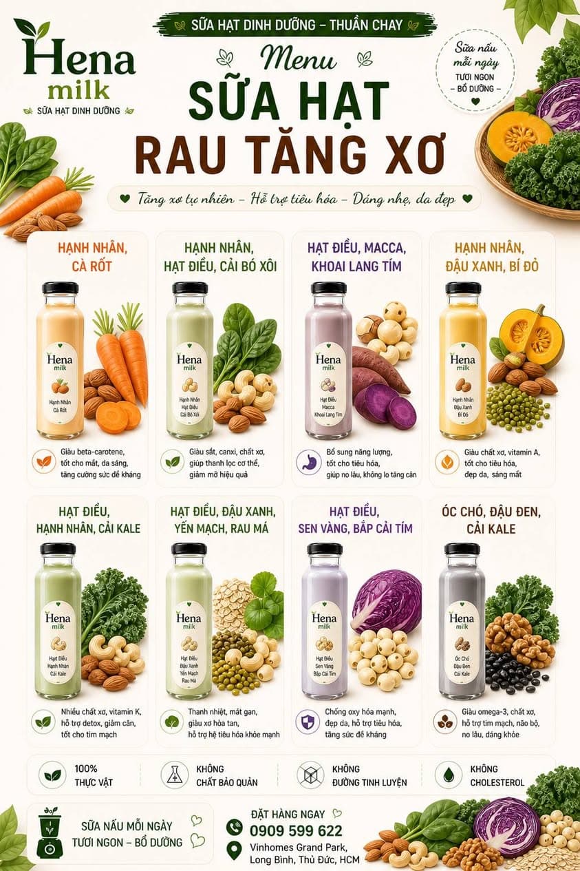 Bán sữa hạt dinh dưỡng với 5 vị lạnh có sẵn, giao nhanh tại Vinhomes, freeship mọi đơn hàng. Combo 3 chai 99k, ly giấy 30k, chai 35k. Đặt qua 0909599622. - 5/5