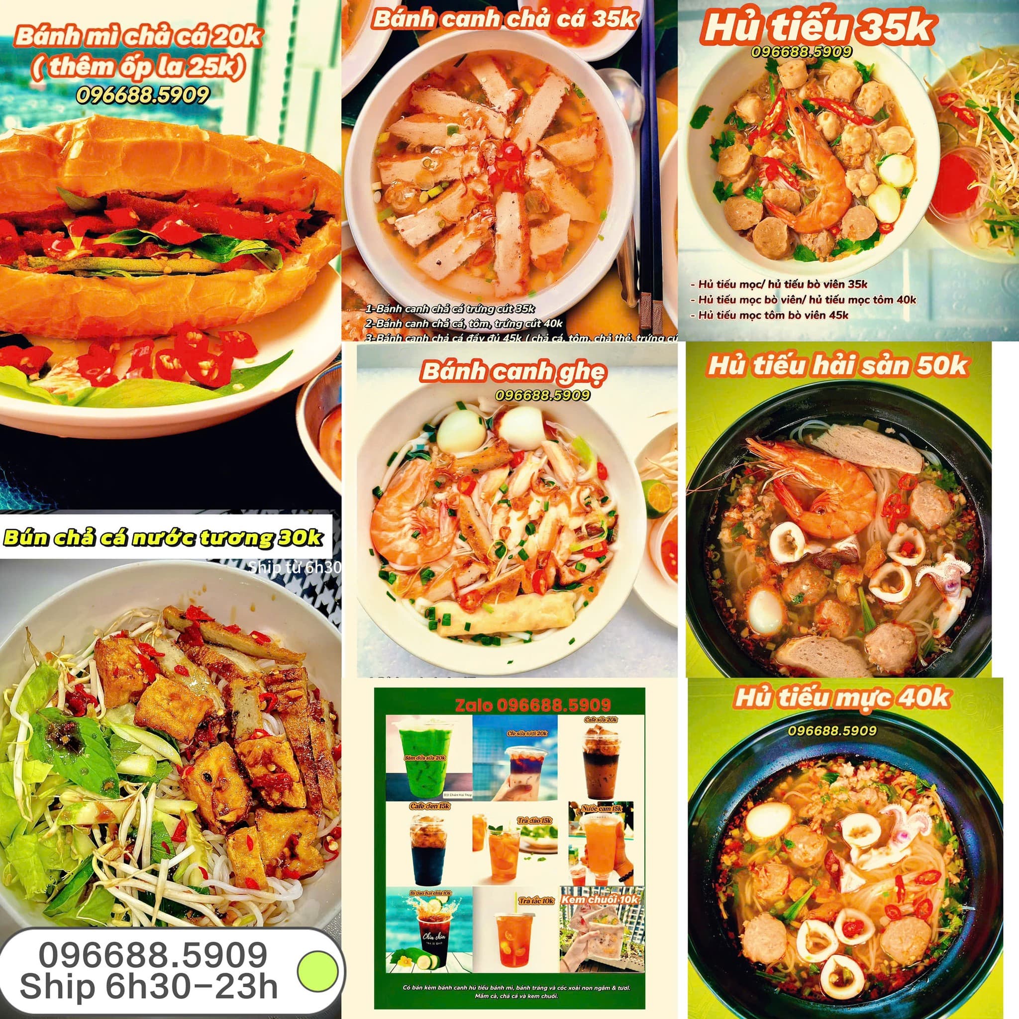 Bán bánh canh, chả cá, mắm cà đu đủ, cà pháo mắm tôm, bánh mì chả cá, ăn vặt, cafe, nước uống. Món nhà làm, freeship nội khu từ 1 phần, nhận đơn 6h30-23h. - 5/5